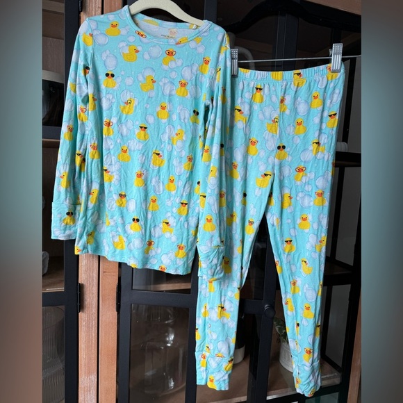 Posh Peanut ducky bamboo pajamas set girls boys unisex long sleeves pants tee - Picture 1 of 8